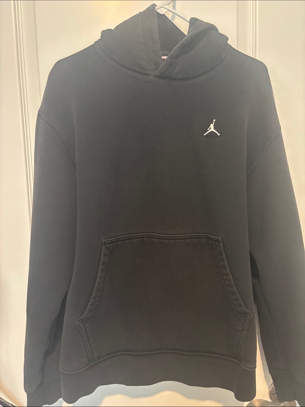 Jordan Black Pullover Hoodie with White Jumpman